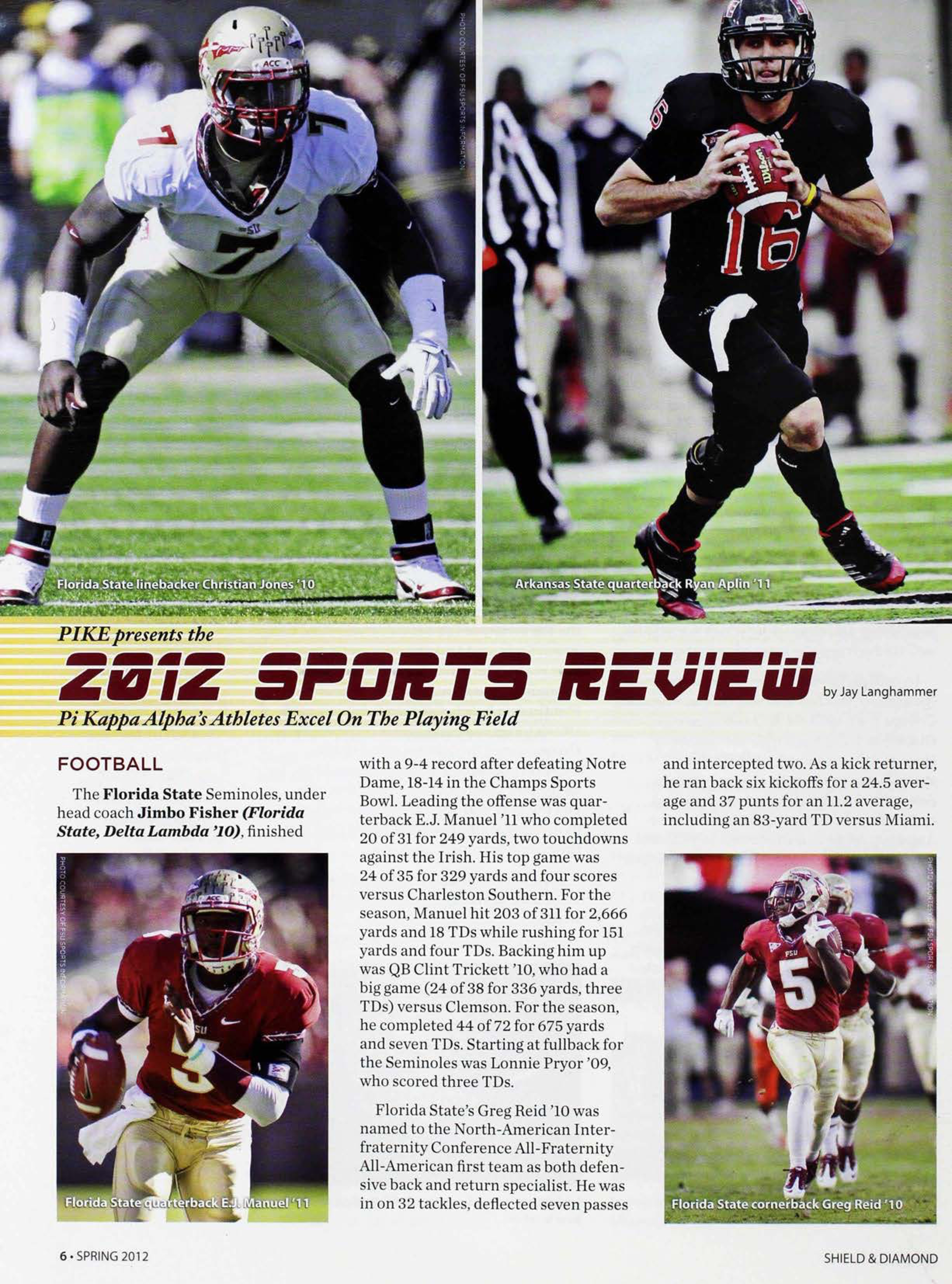 2012 Sports Review, Spring 2012